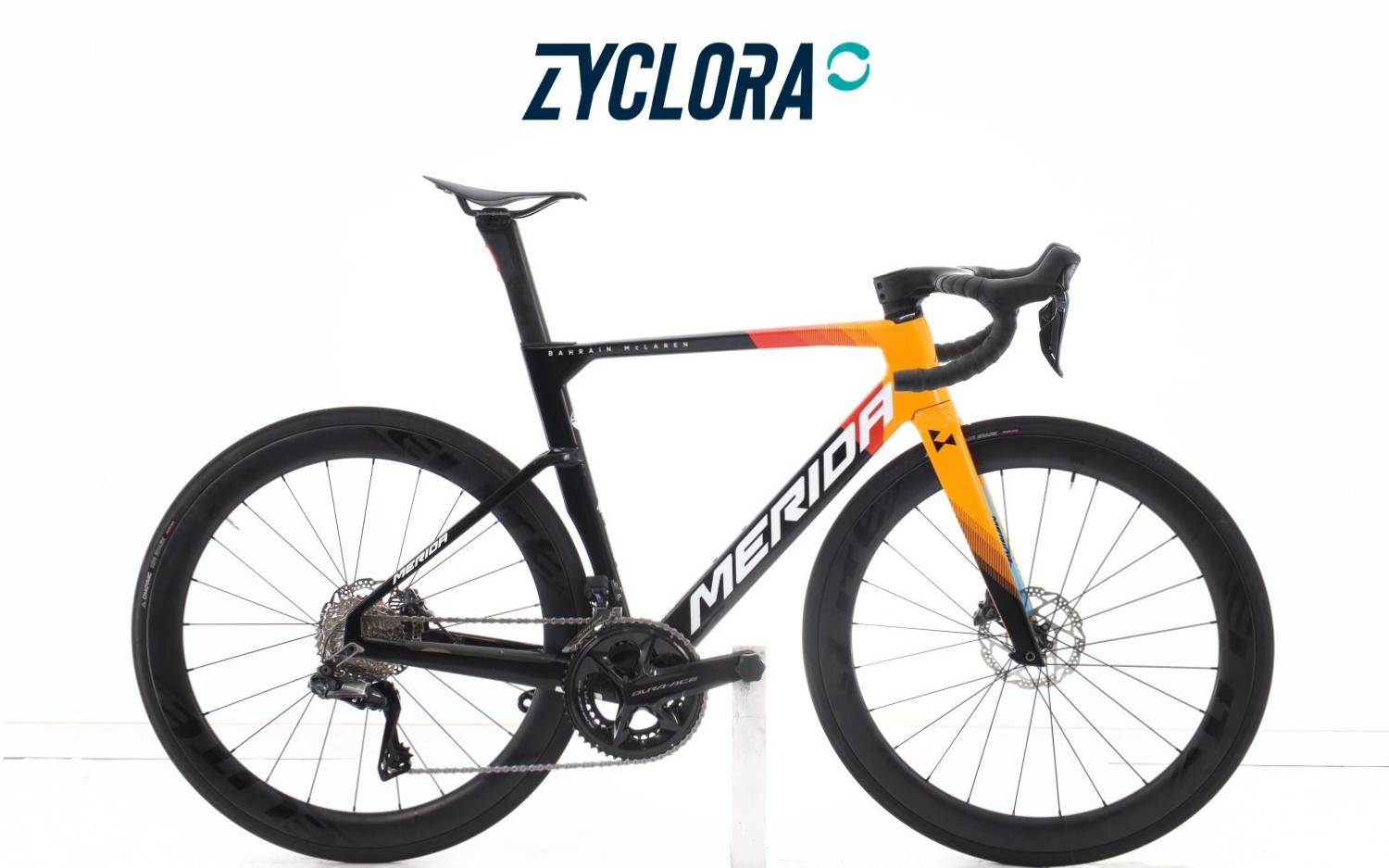 Bici da corsa Merida Zyclora ·  Reacto 5000 Bahrain Mclaren Carbonio Di2 12V, Usata, 2022, Barcelona